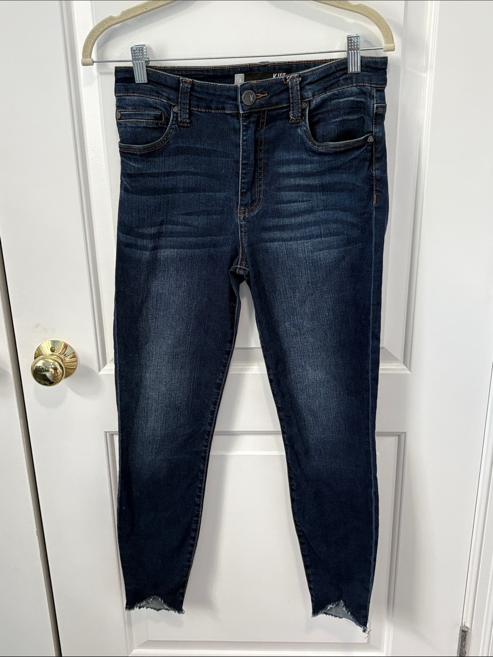 Kut from the Kloth Connie High-Rise Skinny Jeans with Raw Hem